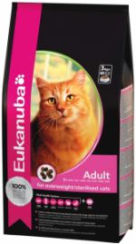 Eukanuba Adult Overweight/Sterilised 10кг. Корм для стерилизованных кошек и кошек, сколнных к избыточному весу 10кг.